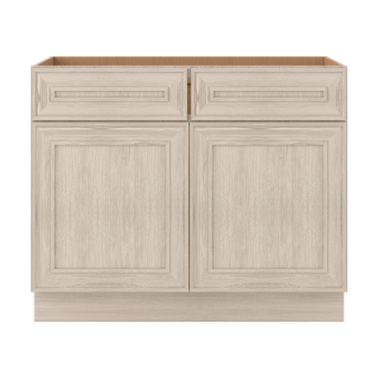 Ivory Elegant Craftsman Shaker SB42 base cabinet – close front view, RTA kitchen cabinet
