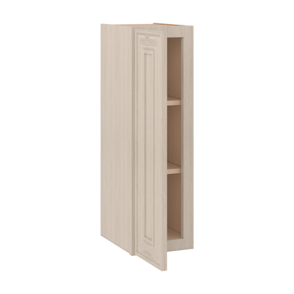 Ivory Elegant Craftsman Shaker W0930 wall cabinet – open angle view, RTA kitchen cabinet