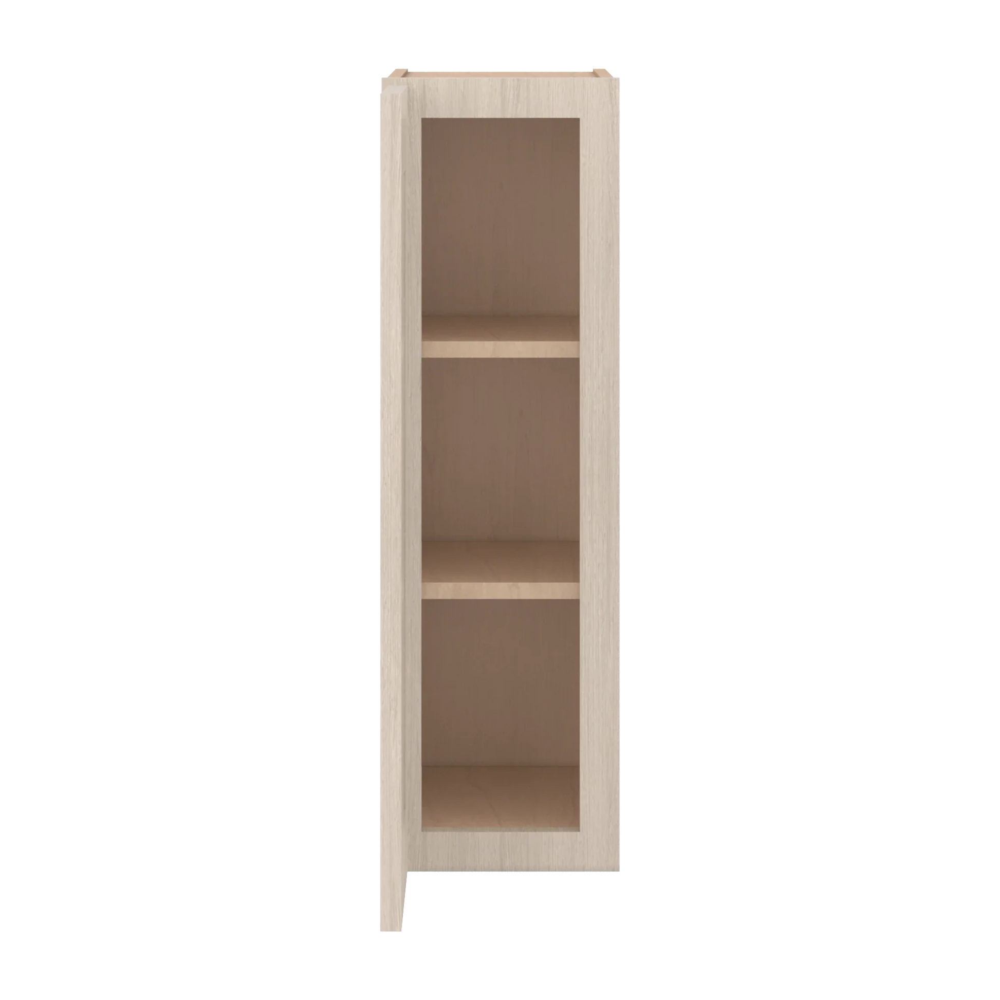 Ivory Elegant Craftsman Shaker W0930 wall cabinet – open front view, RTA kitchen cabinet