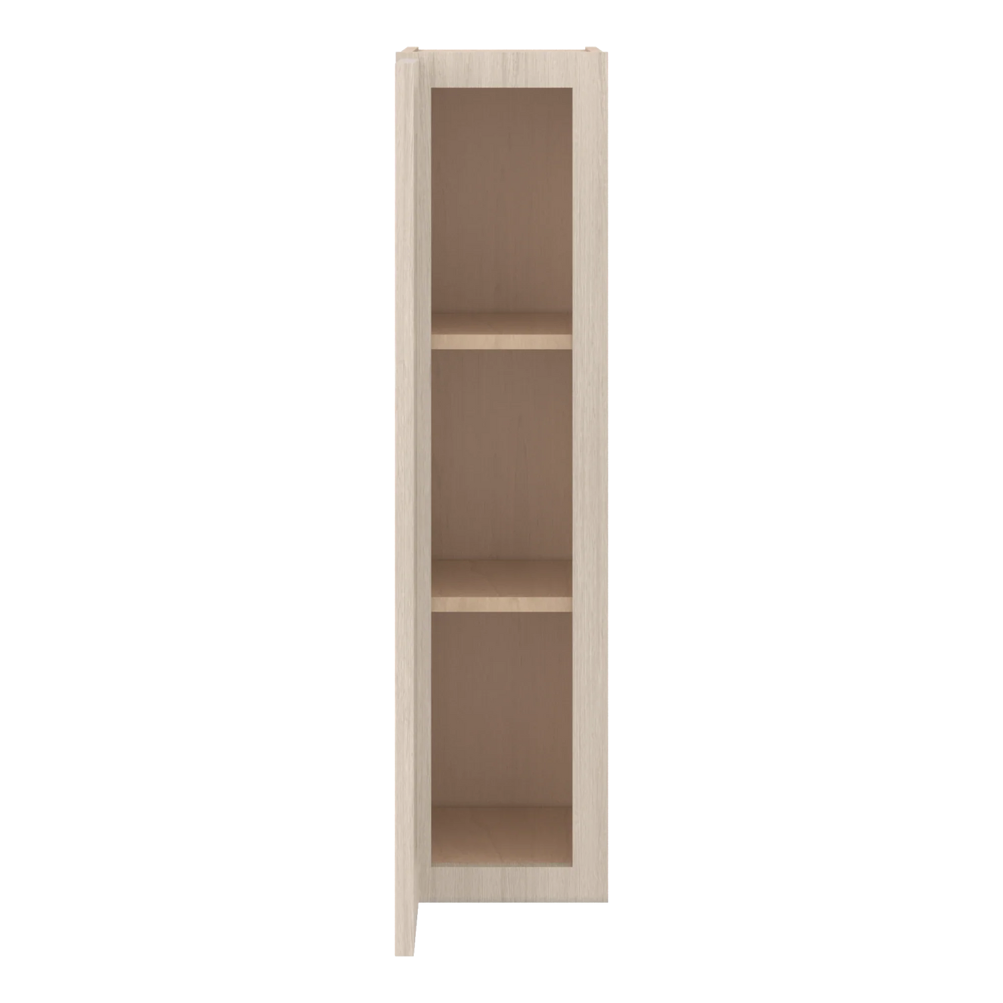 Ivory Elegant Craftsman Shaker W0936 wall cabinet – open front view, RTA kitchen cabinet