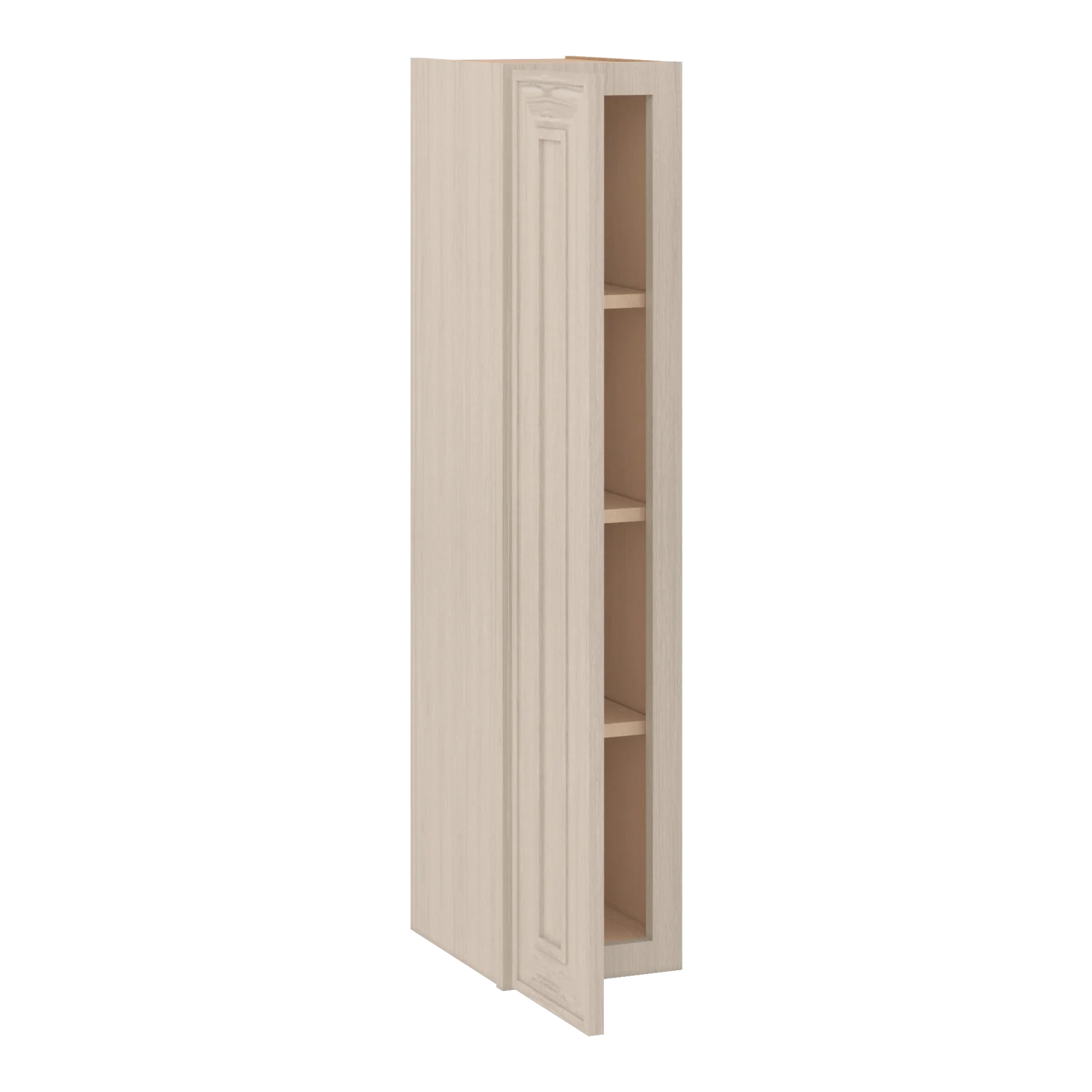 Ivory Elegant Craftsman Shaker W0942 wall cabinet – open angle view, RTA kitchen cabinet