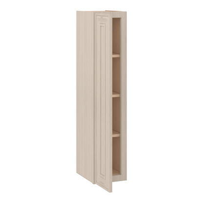 Ivory Elegant Craftsman Shaker W0942 wall cabinet – open angle view, RTA kitchen cabinet