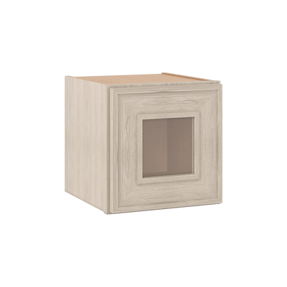 Ivory Elegant Craftsman Shaker W1212GD wall cabinet – close angle view, RTA kitchen cabinet