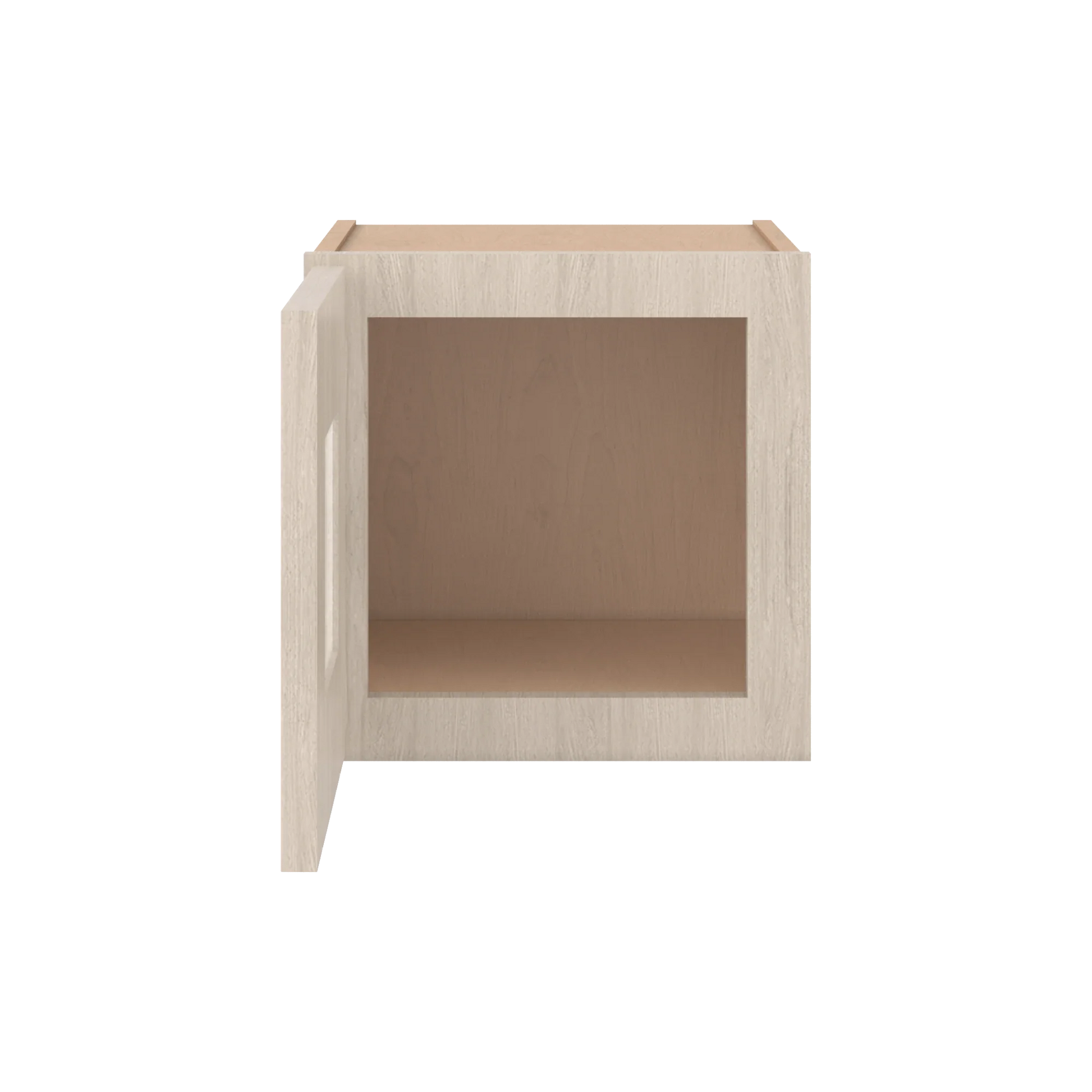 Ivory Elegant Craftsman Shaker W1212GD wall cabinet – open front view, RTA kitchen cabinet