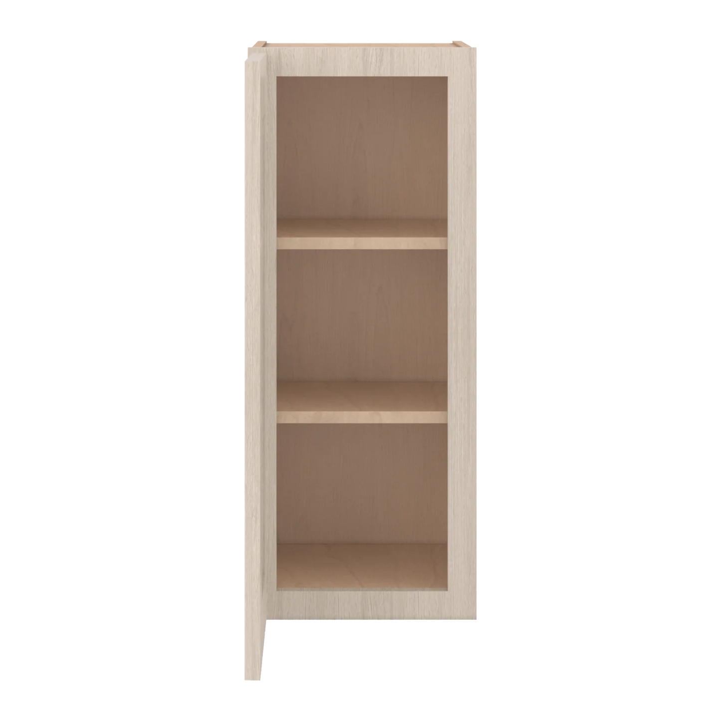 Ivory Elegant Craftsman Shaker W1230 wall cabinet – open front view, RTA kitchen cabinet