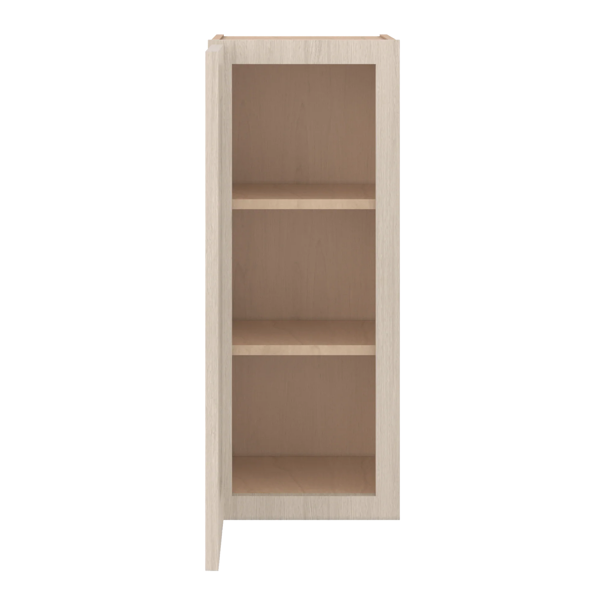 Ivory Elegant Craftsman Shaker W1230 wall cabinet – open front view, RTA kitchen cabinet