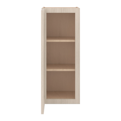 Ivory Elegant Craftsman Shaker W1230 wall cabinet – open front view, RTA kitchen cabinet