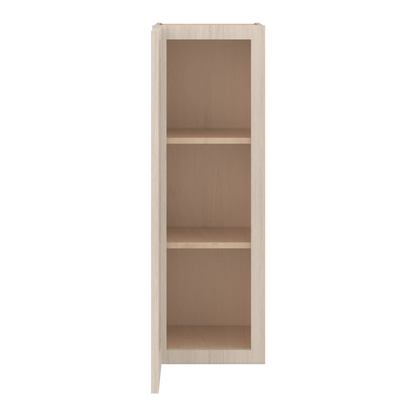 Ivory Elegant Craftsman Shaker W1236 wall cabinet – open front view, RTA kitchen cabinet