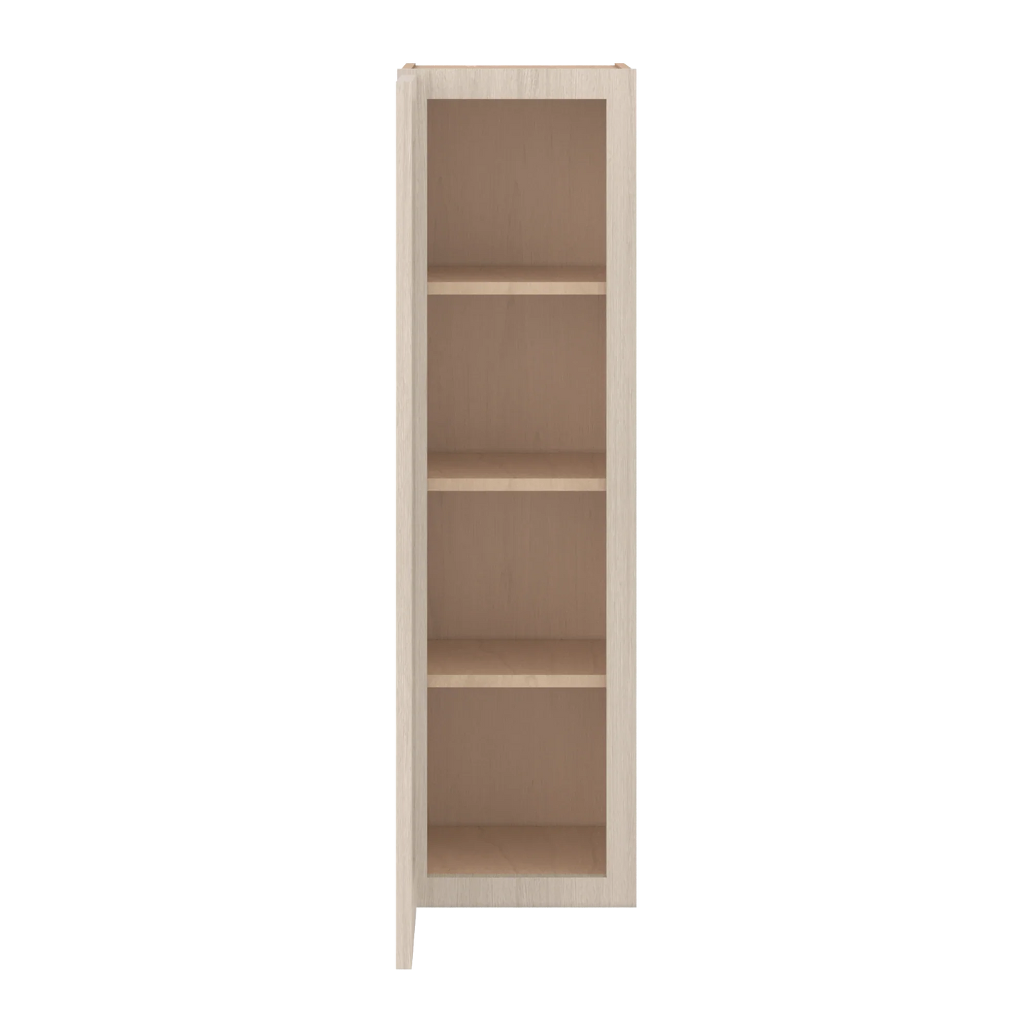Ivory Elegant Craftsman Shaker W1242 wall cabinet – open front view, RTA kitchen cabinet