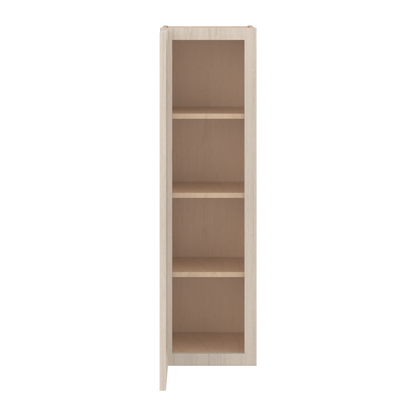 Ivory Elegant Craftsman Shaker W1242 wall cabinet – open front view, RTA kitchen cabinet