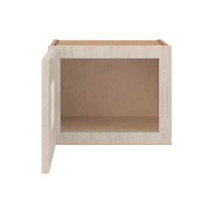 Ivory Elegant Craftsman Shaker W1512GD wall cabinet – open front view, RTA kitchen cabinet