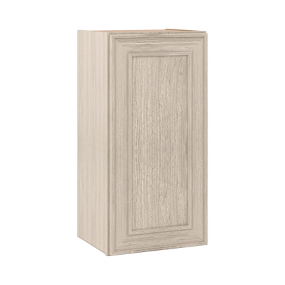 Ivory Elegant Craftsman Shaker W1530 wall cabinet – close angle view, RTA kitchen cabinet