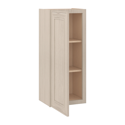 Ivory Elegant Craftsman Shaker W1536 wall cabinet – open angle view, RTA kitchen cabinet