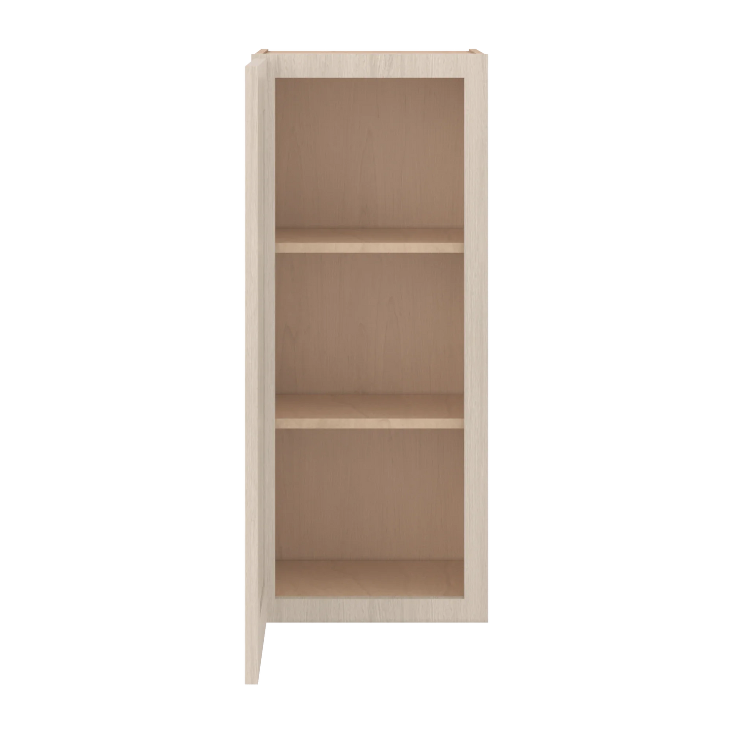 Ivory Elegant Craftsman Shaker W1536 wall cabinet – open front view, RTA kitchen cabinet