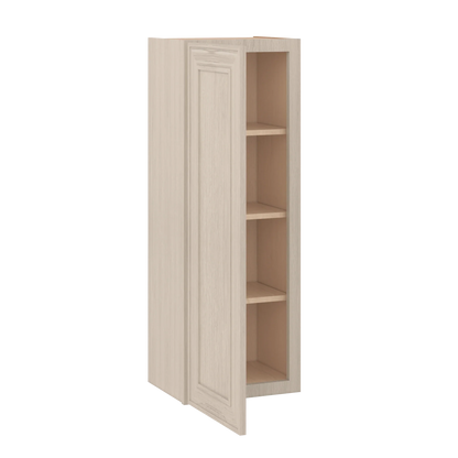 Ivory Elegant Craftsman Shaker W1542 wall cabinet – open angle view, RTA kitchen cabinet