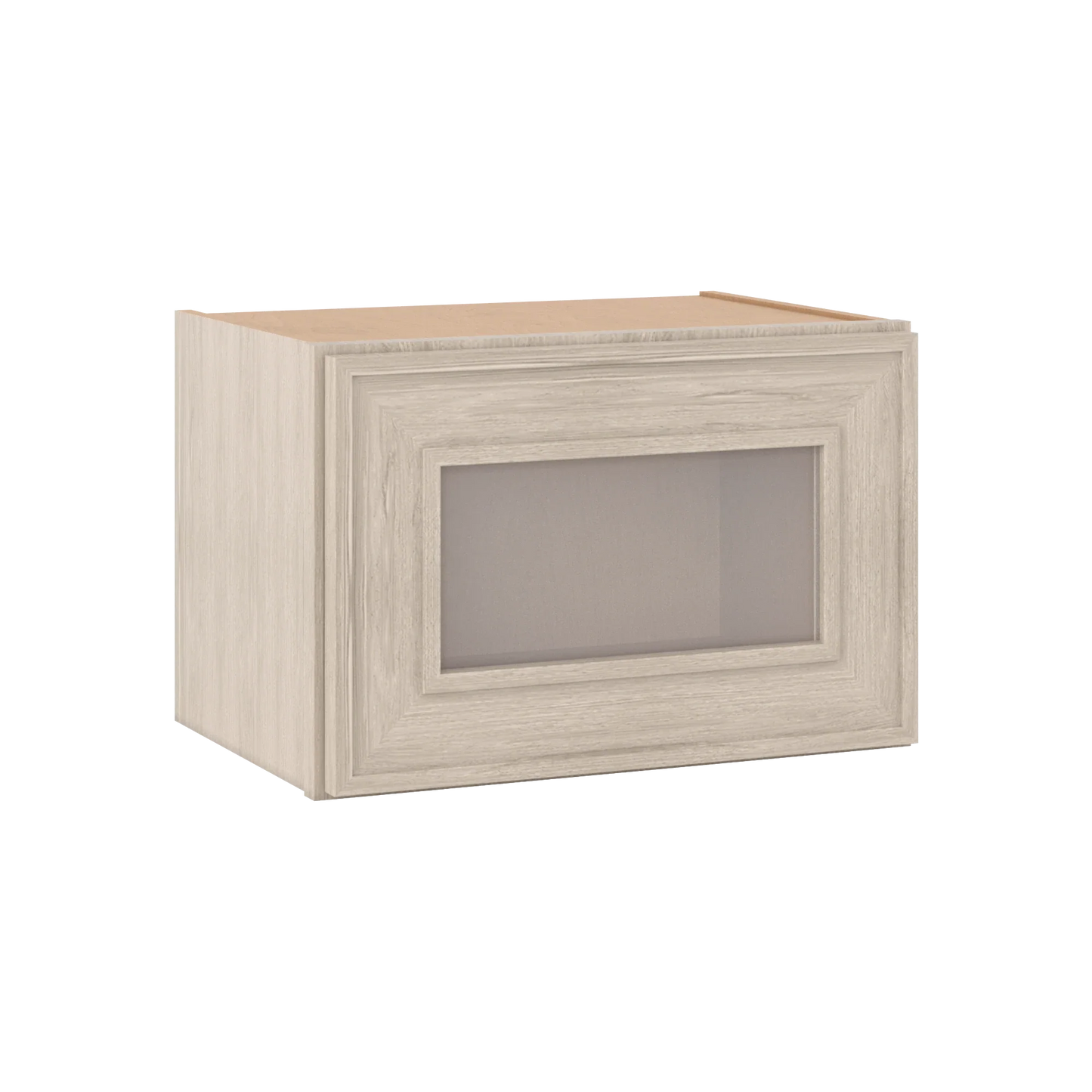 Ivory Elegant Craftsman Shaker W1812GD wall cabinet – close angle view, RTA kitchen cabinet