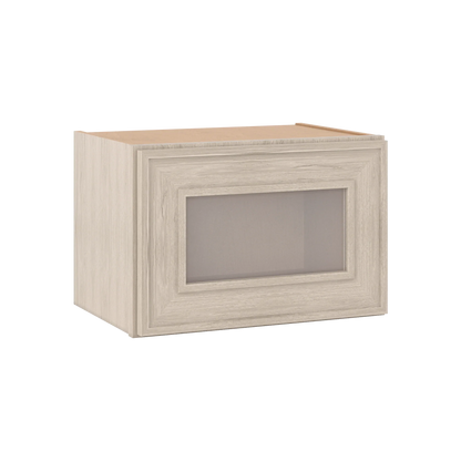 Ivory Elegant Craftsman Shaker W1812GD wall cabinet – close angle view, RTA kitchen cabinet