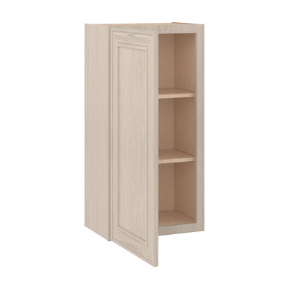 Ivory Elegant Craftsman Shaker W1836 wall cabinet – open angle view, RTA kitchen cabinet
