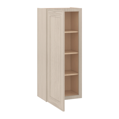 Ivory Elegant Craftsman Shaker W1842 wall cabinet – open angle view, RTA kitchen cabinet