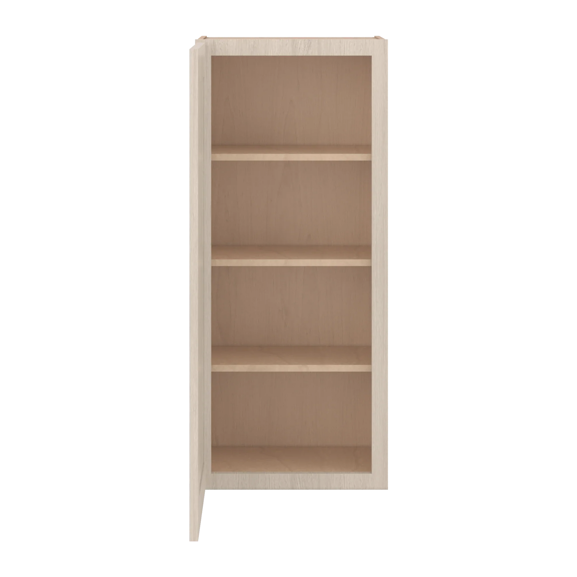 Ivory Elegant Craftsman Shaker W1842 wall cabinet – open front view, RTA kitchen cabinet