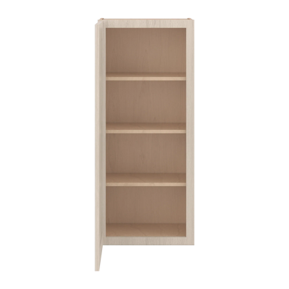 Ivory Elegant Craftsman Shaker W1842 wall cabinet – open front view, RTA kitchen cabinet