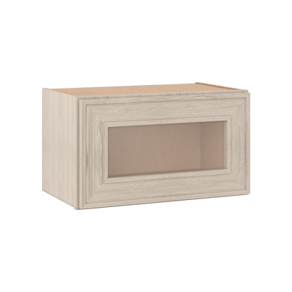 Ivory Elegant Craftsman Shaker W2112GD wall cabinet – close angle view, RTA kitchen cabinet