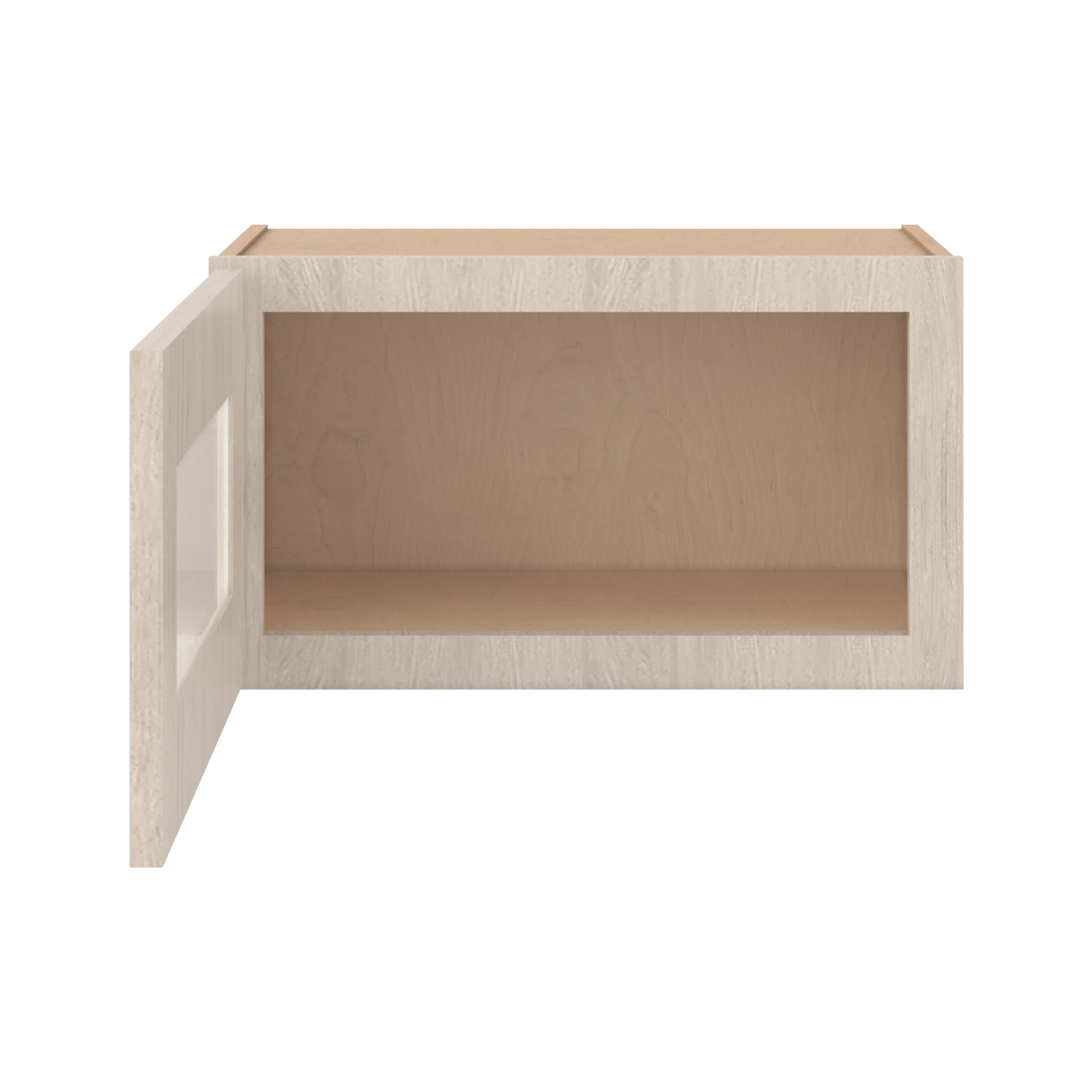 Ivory Elegant Craftsman Shaker W2112GD wall cabinet – open front view, RTA kitchen cabinet