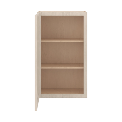 Ivory Elegant Craftsman Shaker W2136 wall cabinet – open front view, RTA kitchen cabinet