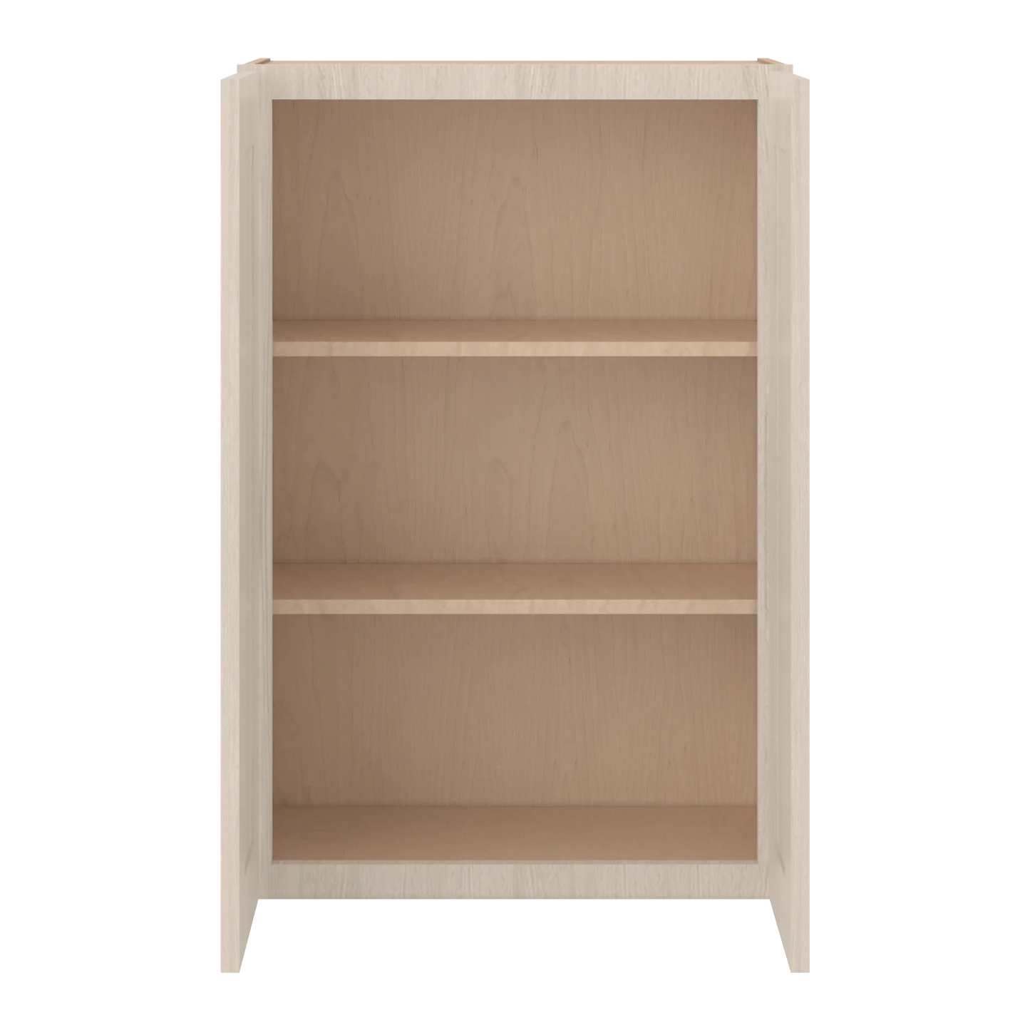 Ivory Elegant Craftsman Shaker W2436 wall cabinet – open front view, RTA kitchen cabinet