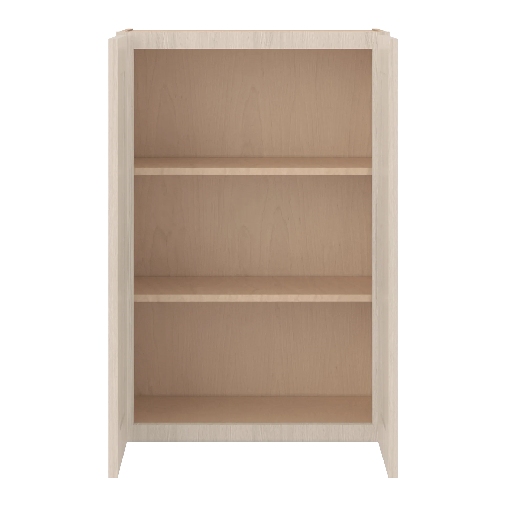 Ivory Elegant Craftsman Shaker W2436 wall cabinet – open front view, RTA kitchen cabinet