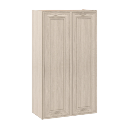 Ivory Elegant Craftsman Shaker W2442 wall cabinet – close angle view, RTA kitchen cabinet
