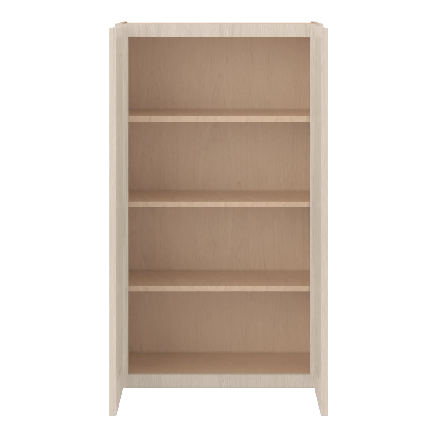 Ivory Elegant Craftsman Shaker W2442 wall cabinet – open front view, RTA kitchen cabinet