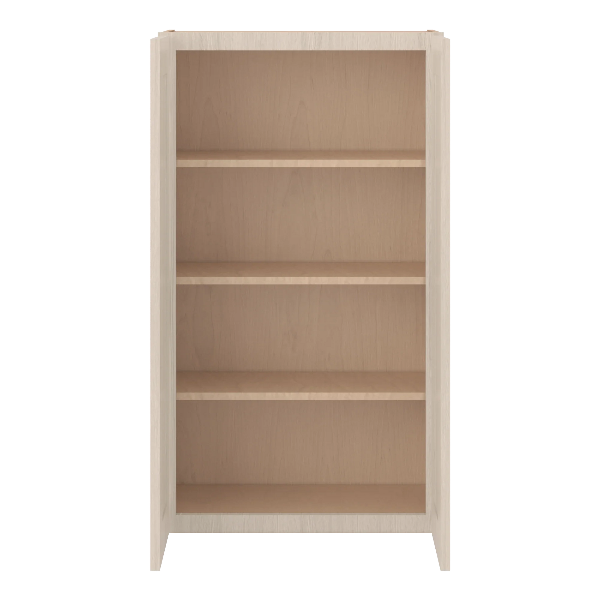 Ivory Elegant Craftsman Shaker W2442 wall cabinet – open front view, RTA kitchen cabinet