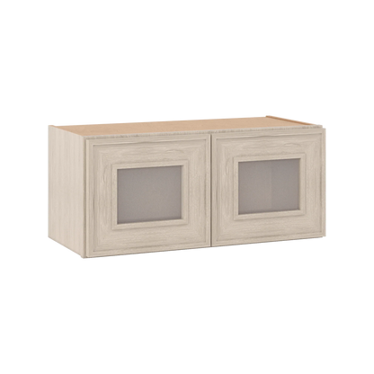 Ivory Elegant Craftsman Shaker W2712GD wall cabinet – close angle view, RTA kitchen cabinet