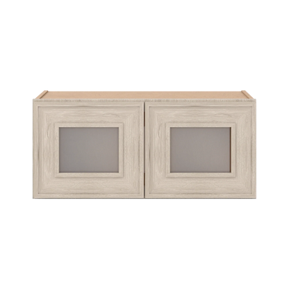 Ivory Elegant Craftsman Shaker W2712GD wall cabinet – close front view, RTA kitchen cabinet