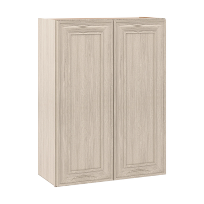 Ivory Elegant Craftsman Shaker W2736 wall cabinet – close angle view, RTA kitchen cabinet