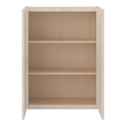 Ivory Elegant Craftsman Shaker W2736 wall cabinet – open front view, RTA kitchen cabinet