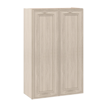 Ivory Elegant Craftsman Shaker W2742 wall cabinet – close angle view, RTA kitchen cabinet