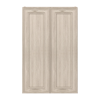 Ivory Elegant Craftsman Shaker W2742 wall cabinet – close front view, RTA kitchen cabinet