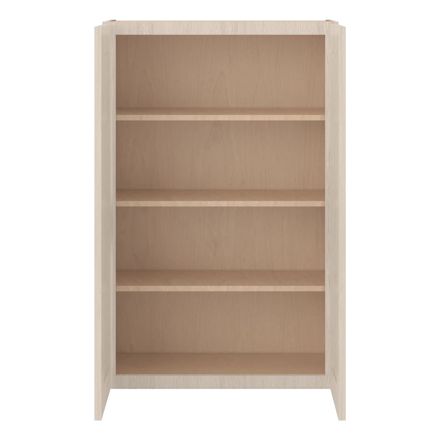 Ivory Elegant Craftsman Shaker W2742 wall cabinet – open front view, RTA kitchen cabinet
