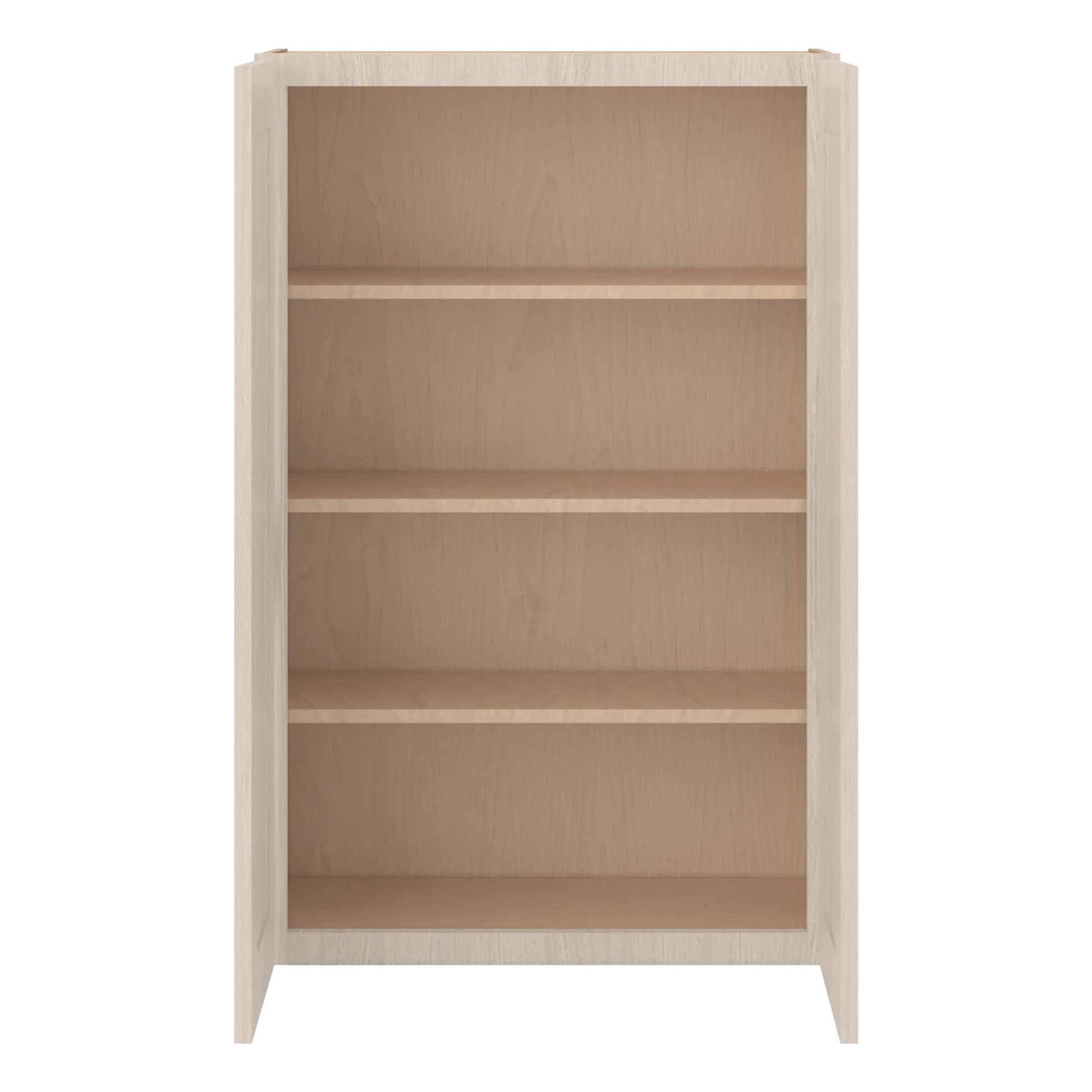 Ivory Elegant Craftsman Shaker W2742 wall cabinet – open front view, RTA kitchen cabinet