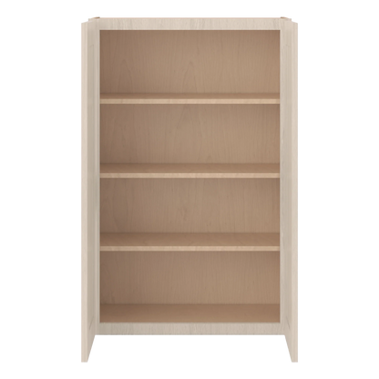 Ivory Elegant Craftsman Shaker W2742 wall cabinet – open front view, RTA kitchen cabinet