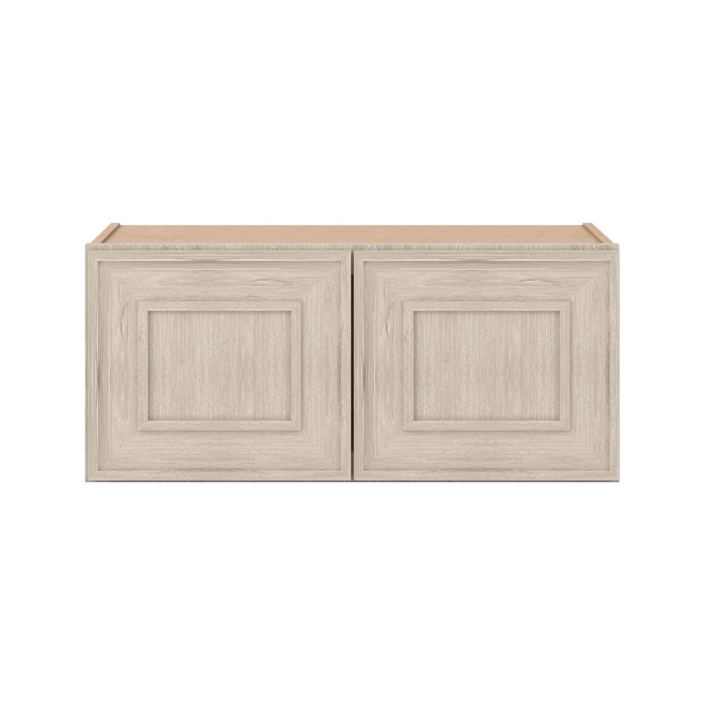 30" Wide Double Door 12", 15", 18", 21"& 24" Tall Bridge Ivory Elegant Craftsman Shaker Wall Cabinet