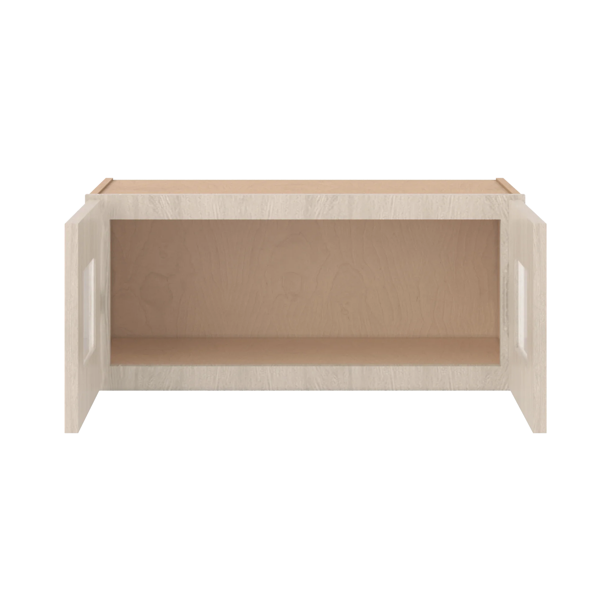 Ivory Elegant Craftsman Shaker W3012GD wall cabinet – open front view, RTA kitchen cabinet