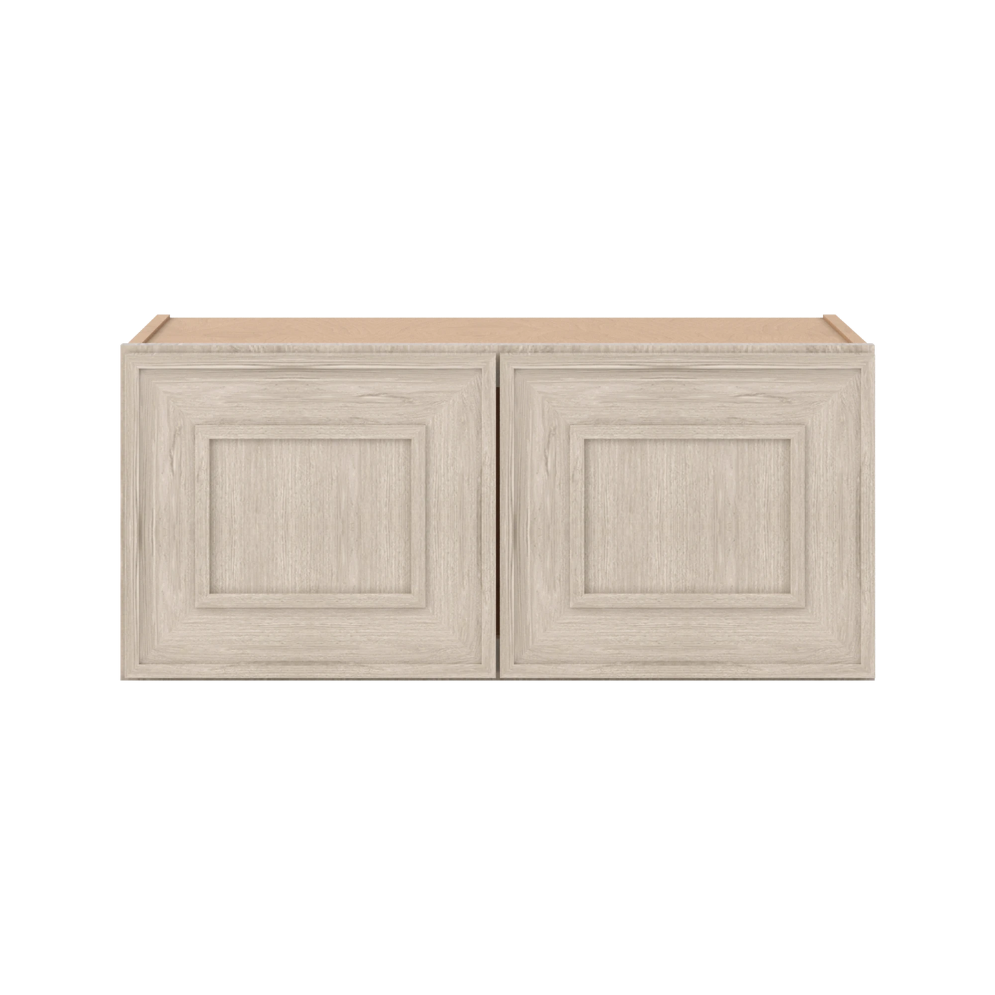 30" Wide Double Door 12", 15", 18", 21"& 24" Tall Bridge Ivory Elegant Craftsman Shaker Wall Cabinet