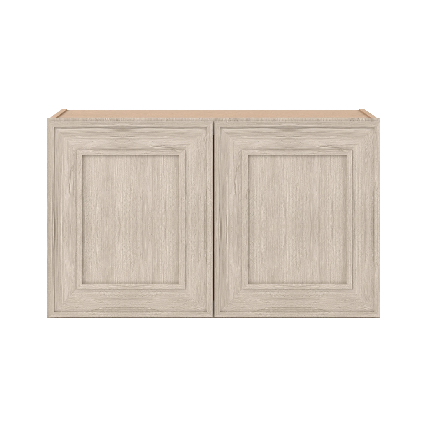 30" Wide Double Door 12", 15", 18", 21"& 24" Tall Bridge Ivory Elegant Craftsman Shaker Wall Cabinet