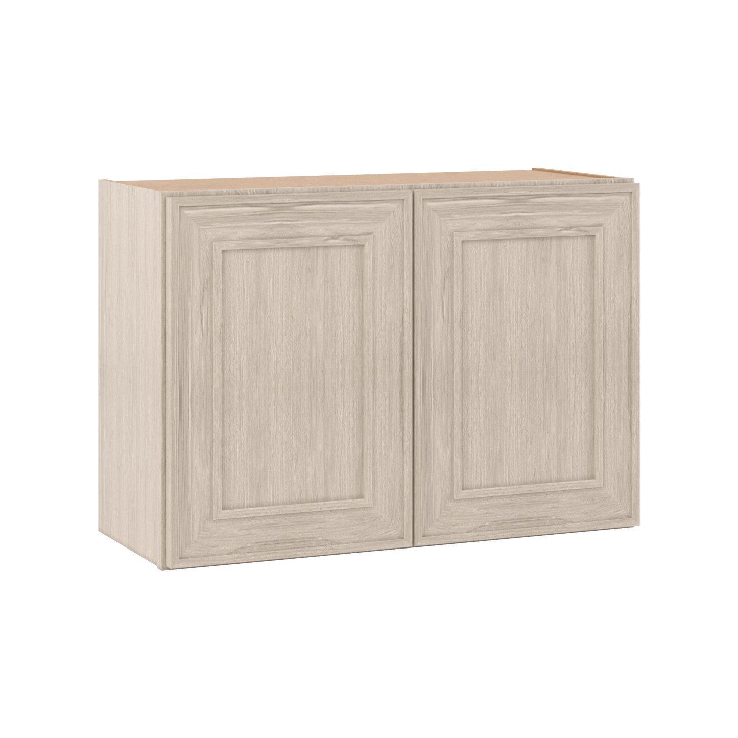 30" Wide Double Door 12", 15", 18", 21"& 24" Tall Bridge Ivory Elegant Craftsman Shaker Wall Cabinet