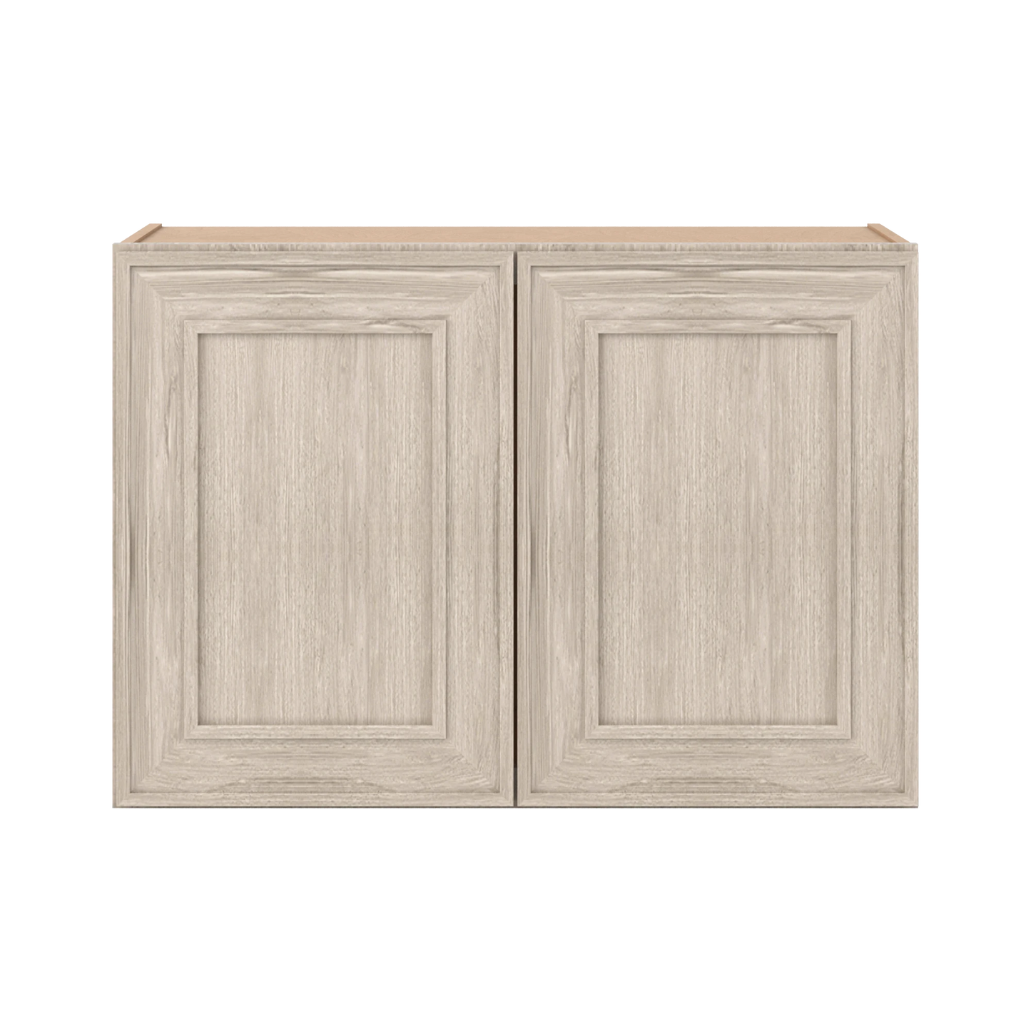 30" Wide Double Door 12", 15", 18", 21"& 24" Tall Bridge Ivory Elegant Craftsman Shaker Wall Cabinet