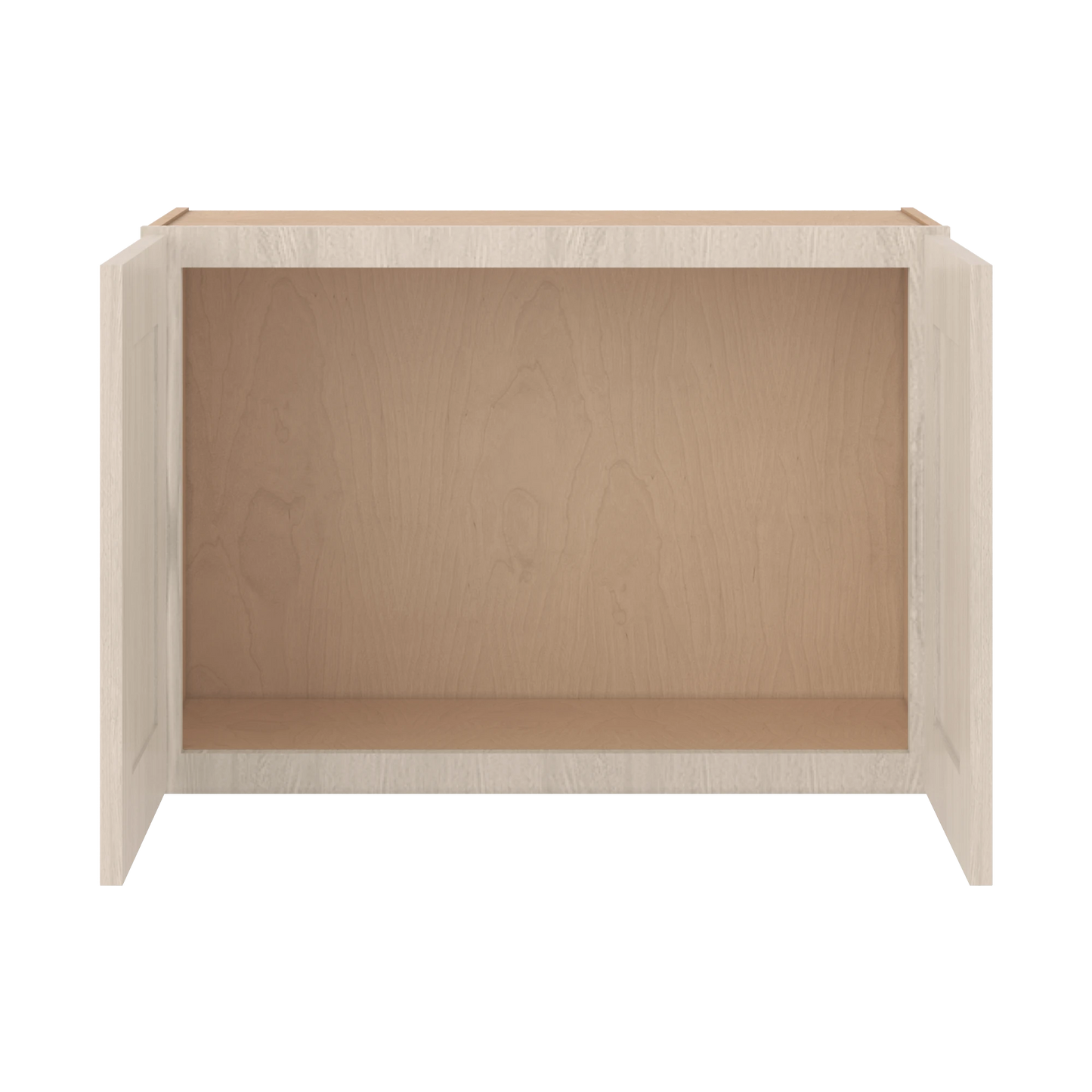 30" Wide Double Door 12", 15", 18", 21"& 24" Tall Bridge Ivory Elegant Craftsman Shaker Wall Cabinet