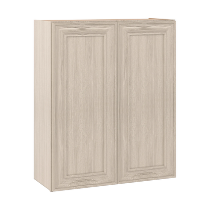 Ivory Elegant Craftsman Shaker W3036 wall cabinet – close angle view, RTA kitchen cabinet